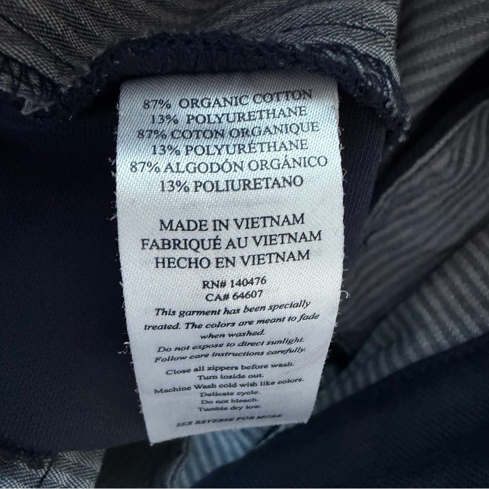 Faherty Coastline Ankle Organic Cotton Blend Chino Pants  in Navy Blue Size 4 - Picture 9 of 10